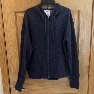 Champion - Dark Blue Purple Speckled Hoodie - Zip Up - Long Sleeve - Small